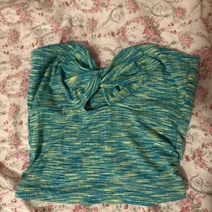 Stylish Blue and Green Women's Top